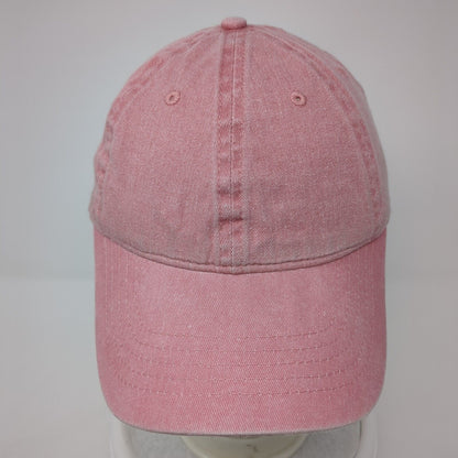 Unbranded Strapback Hat Pink One Size Adjustable Vented Holes 6 Panel Blank