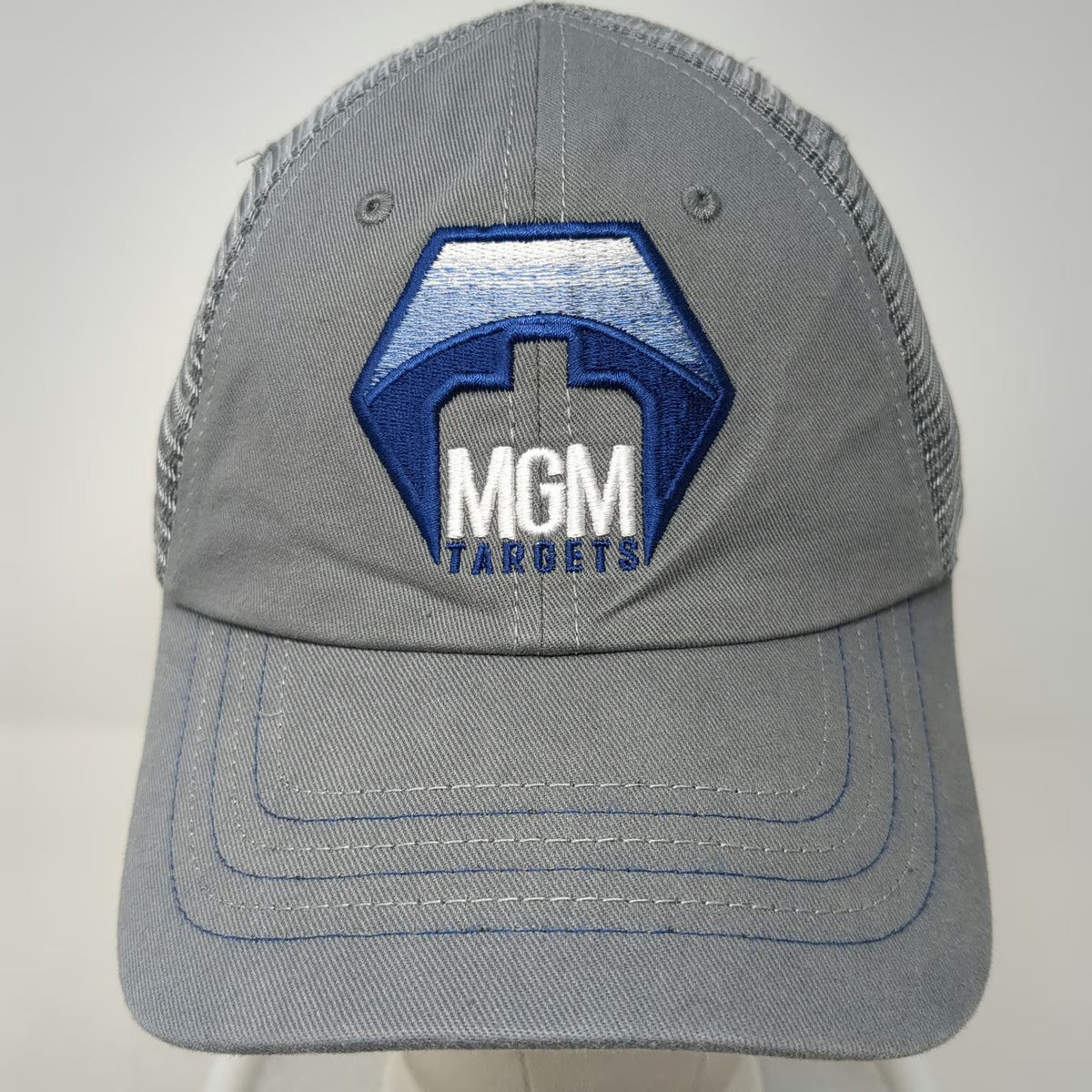 Mountain Lakes Baseball Cap Gray One Size MGM Targets American Flag Mesh Hat