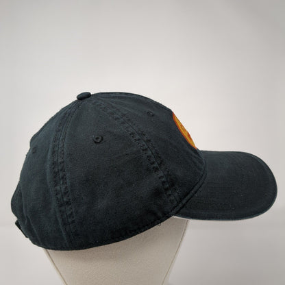 Otto Strapback Hat Black One Size Adjustable Embroidered Vented Holes 6 Panel