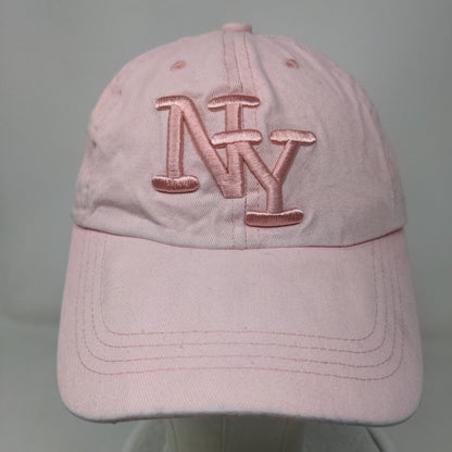 New York City Slideback Hat Pink One Size Embroidered Vent Holes 6 Panel