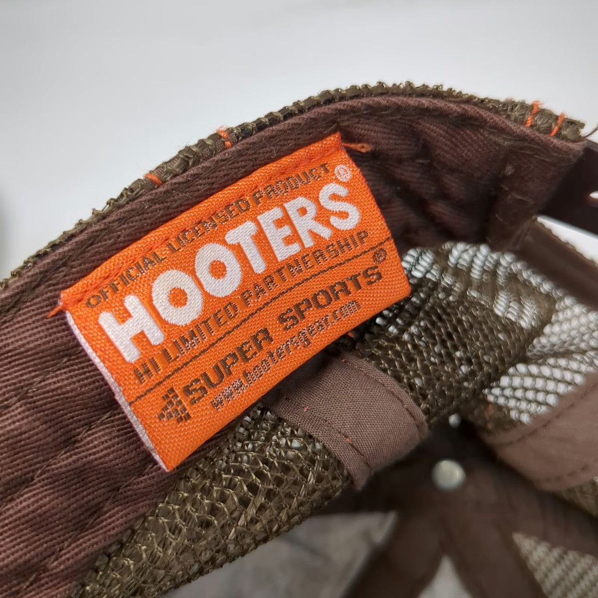 Hooters Trucker Hat Brown Orange One Size Camo Snapback Mesh Owl Letter H