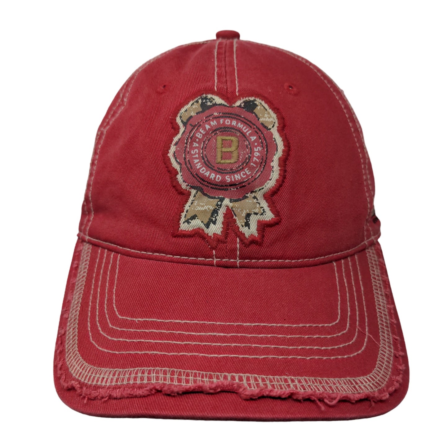 Jim Beam Racing Men's Slideback Hat Red Size OSFA Embroidered Big Logo
