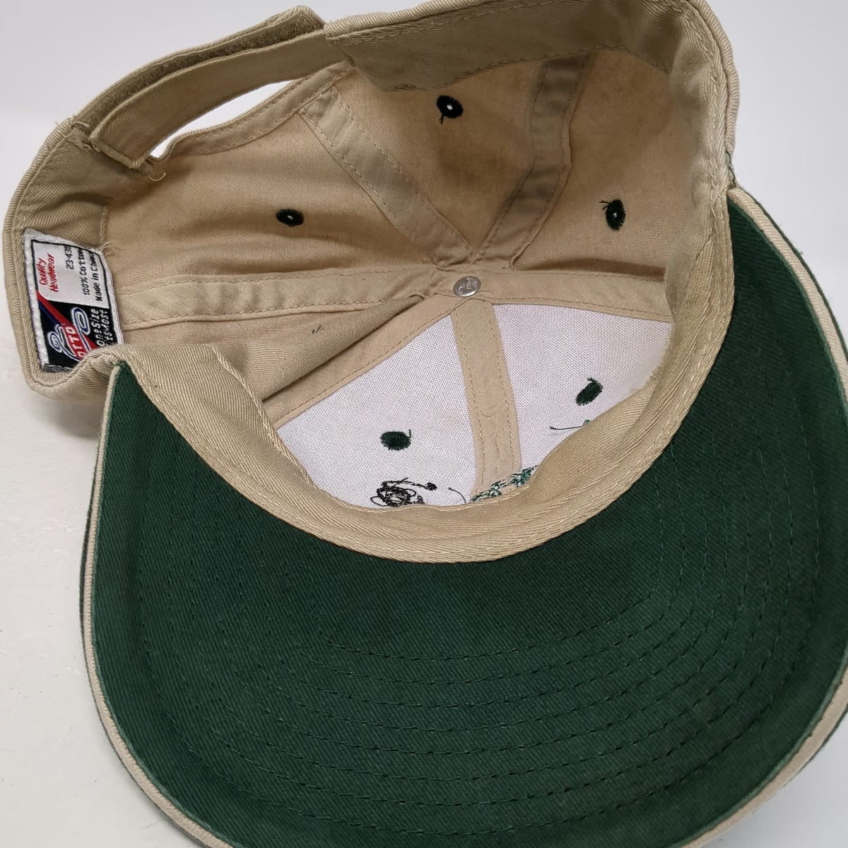 Otto Baseball Cap Beige Green One Size Hope Mountain Nurseries Strapback Hat
