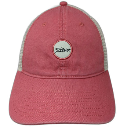 Titleist Trucker Hat Pink One Size Mesh Back Snapback Front Patch Logo Golf Hat