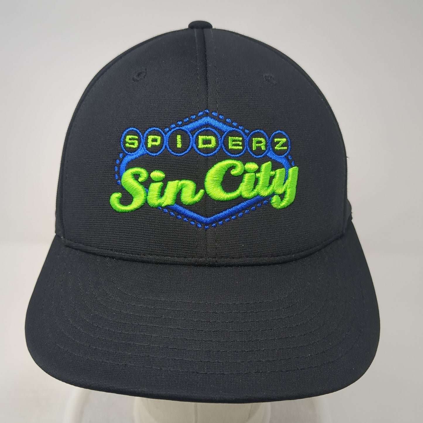Spiderz Sin City Fitted Hat Black Medium Embroidered Flexfit Richardson