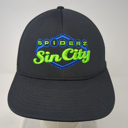 Spiderz Sin City Fitted Hat Black Medium Embroidered Flexfit Richardson