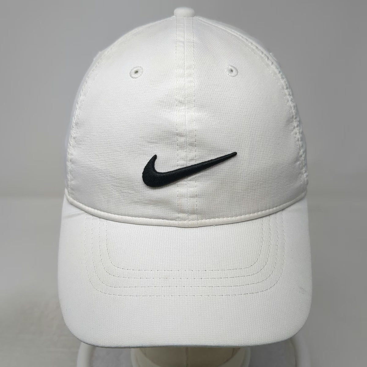 Nike Baseball Cap White One Size Legacy91 Dri-Fit Strapback Swoosh Golf Hat