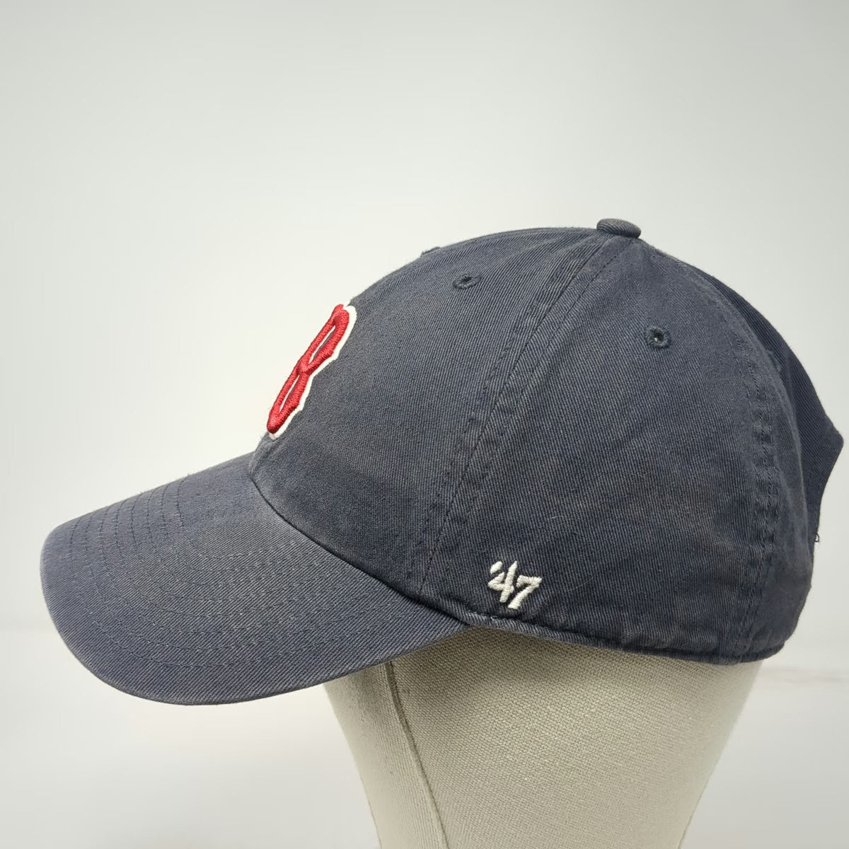 '47 MLB Boston Red Sox Baseball Cap Blue Red White One Size Adjustable Strap Hat