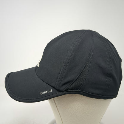 adidas Baseball Cap Black One Size Climalite Performance Adjustable Logo Hat
