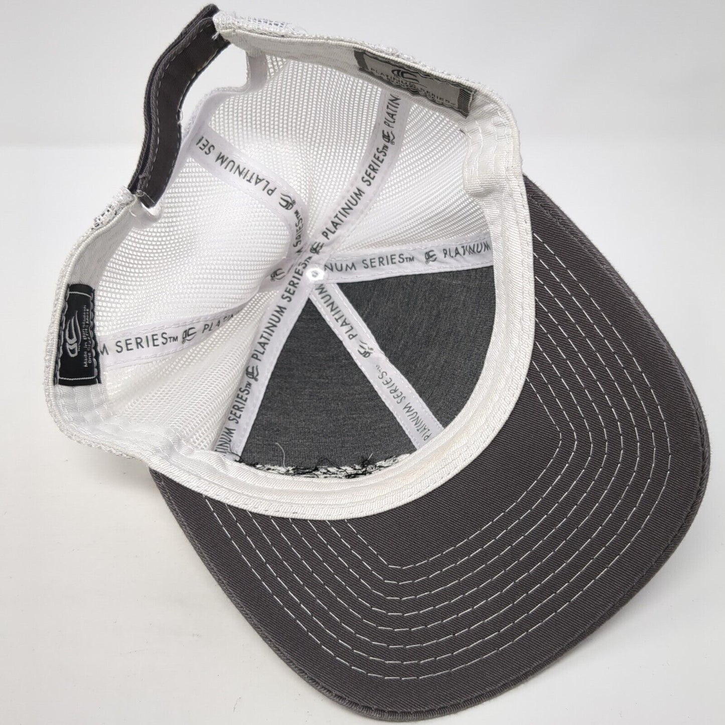 Campbell Tractor Co. Strapback Trucker Hat Gray OS Adjustable Mesh Outdoor Cap