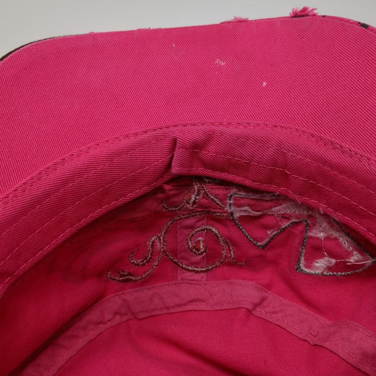 Leader LOGA Army Cap Pink One Size Cross Rhinestone Distressed Filigree Hat