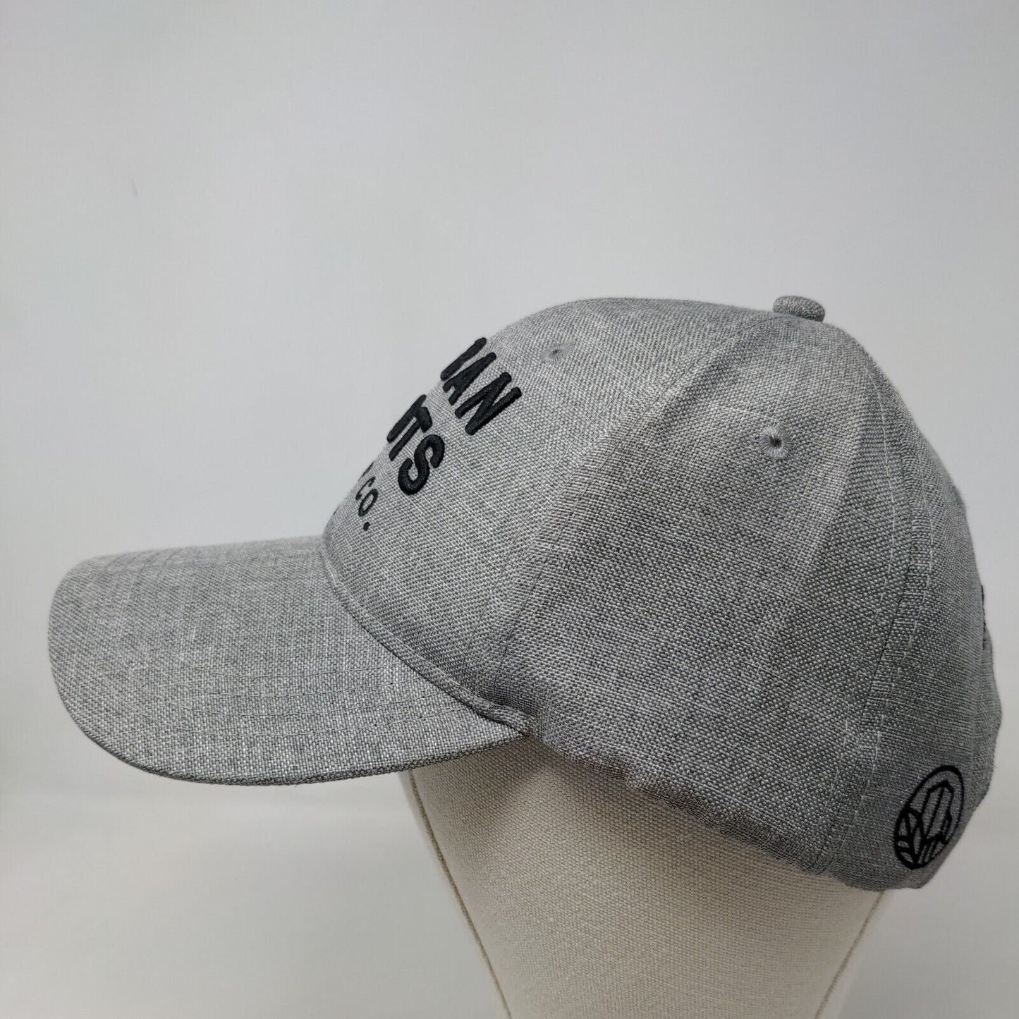 Urban Roots Hemp Co Men's Snapback Hat Gray Embroidered Logo