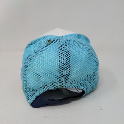 Little Sailor Baby Strapback Mesh Back Trucker Hat Blue 6-12 Months