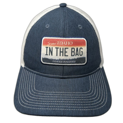Ahead Trucker Hat Blue One Size Idaho In The Bag Mesh Snapback Patch Potatoes