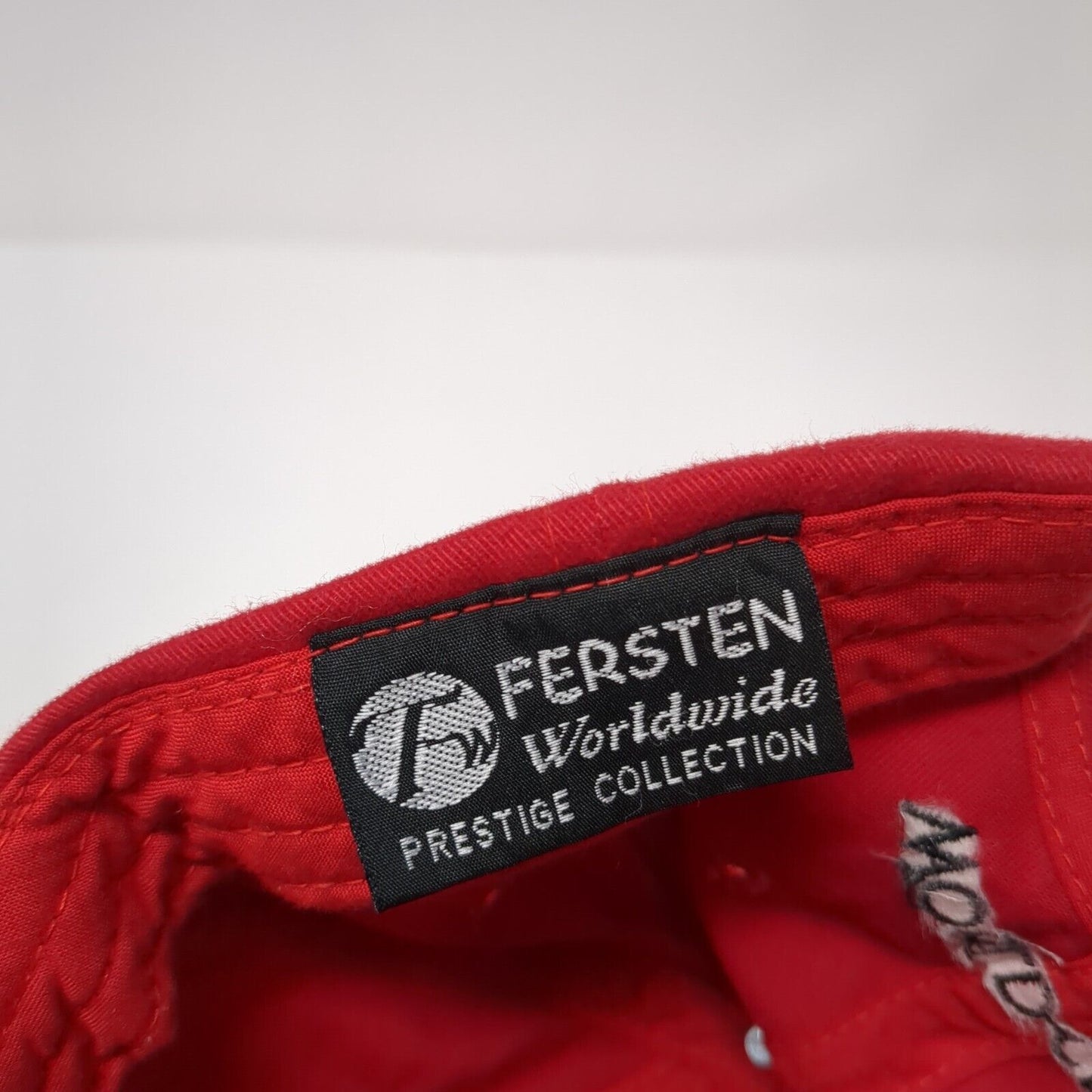 ecco World Class Slideback Baseball Cap Red OS Adjustable Embroidered Fersten