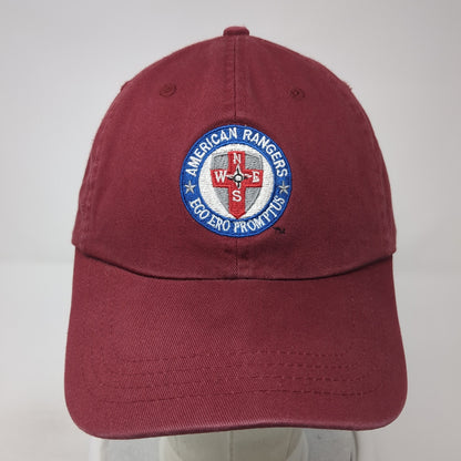 American Rangers Ego Ero Promptus Strapback Hat Red One Size Adjustable