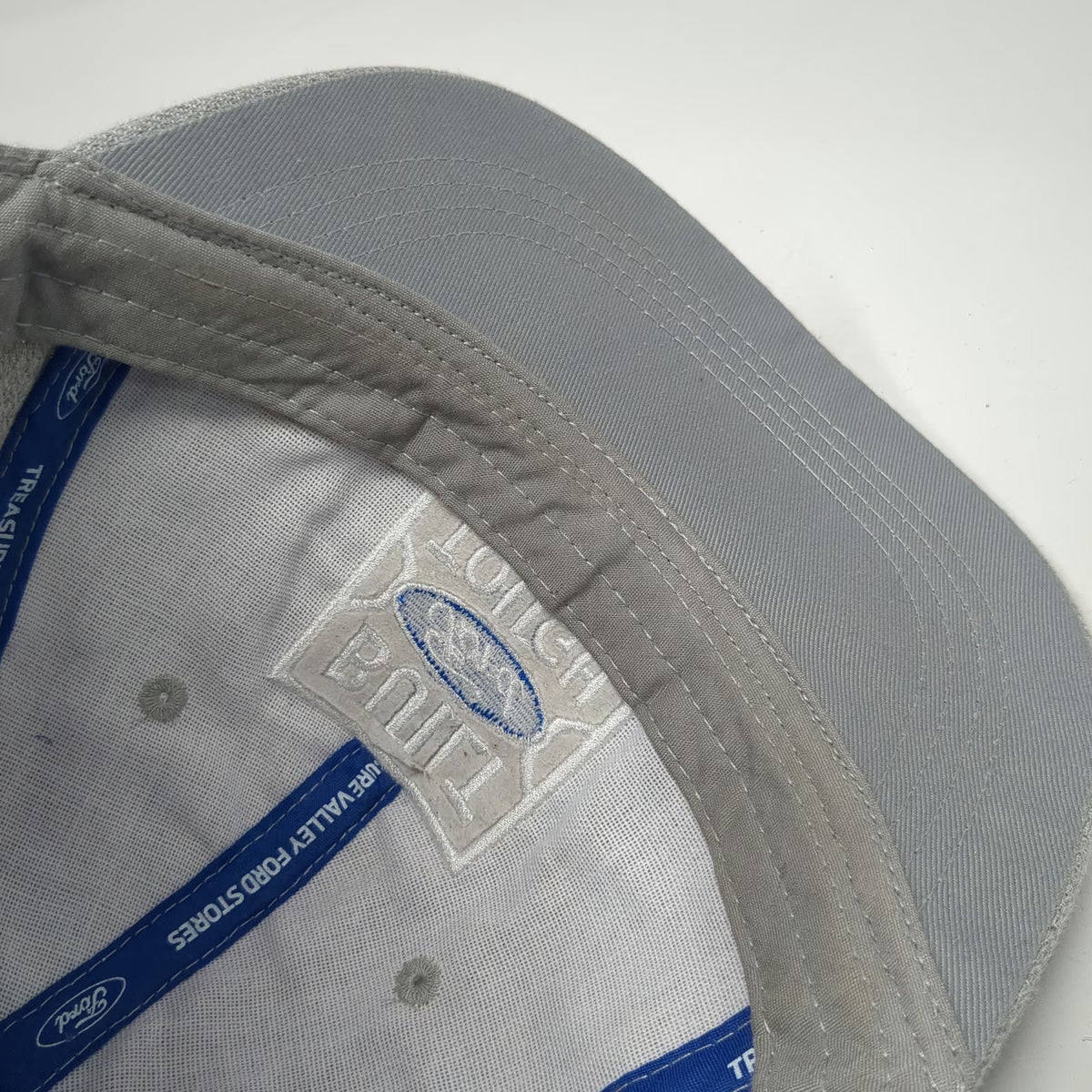 Ford Snapback Hat Gray One Size Built Tough Logo Graphic Embroidered Auto Truck