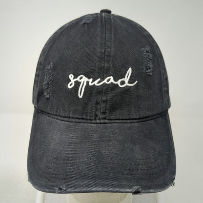 David and Young Baseball Cap Black One Size Squad Embroidery Slideback Hat