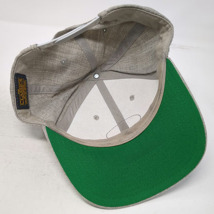 Yupoong Snapback Hat Gray One Size Jeremiah Johnson Brewing Leather Patch Green
