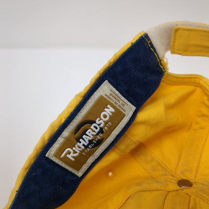 Skinners Rockhouse Coffee Strapback Hat Yellow One Size Distressed Richardson