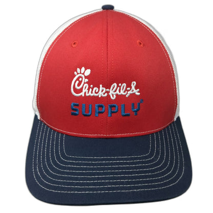 Richardson Trucker Hat Red White Blue One Size Chick-fil-A Supply Mesh Snapback