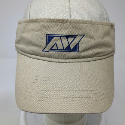 Toppers Visor Beige One Size Embroidered Logo Strapback Cotton Curved Brim Hat