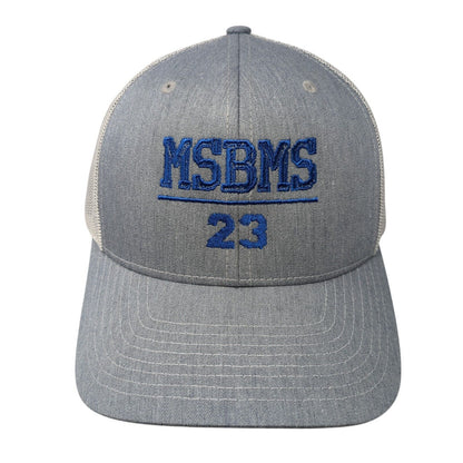 MSBMS 23 Snapback Trucker Hat Gray One Size Mesh Back Richardson