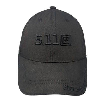 5.11 Tactical Strapback Hat Black One Size Adjustable Embroidered Logo
