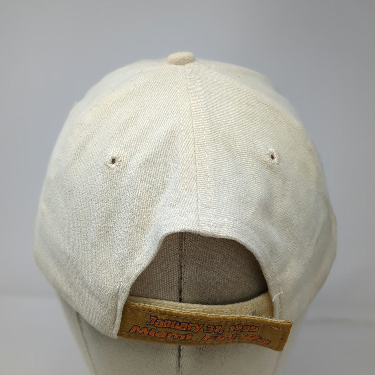 Denver Broncos NFL Logo Athletic Beige Super Bowl Champions Cap Hat Distressed