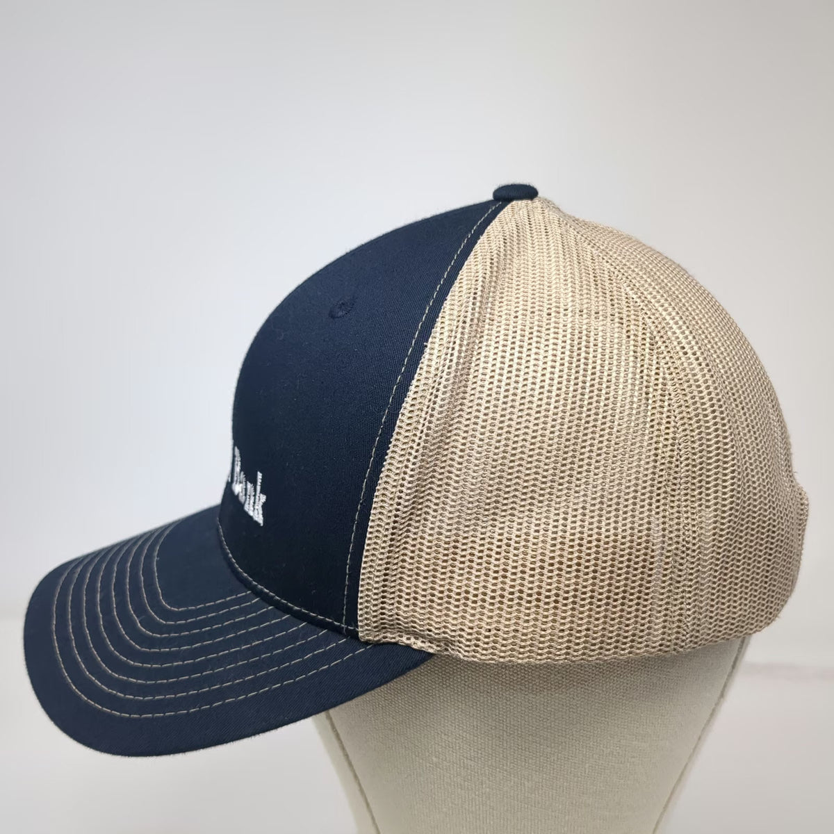 Richardson Trucker Hat Blue One Size Ireland Bank Mesh Snapback 112 Embroidered