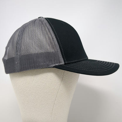 Richardson Trucker Hat Black Gray One Size Robbins Equipment Mesh Snapback Cap