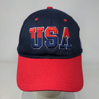 USA Slideback Hat Multicolor One Size Adjustable Embroidered Patriotic 6 Panel
