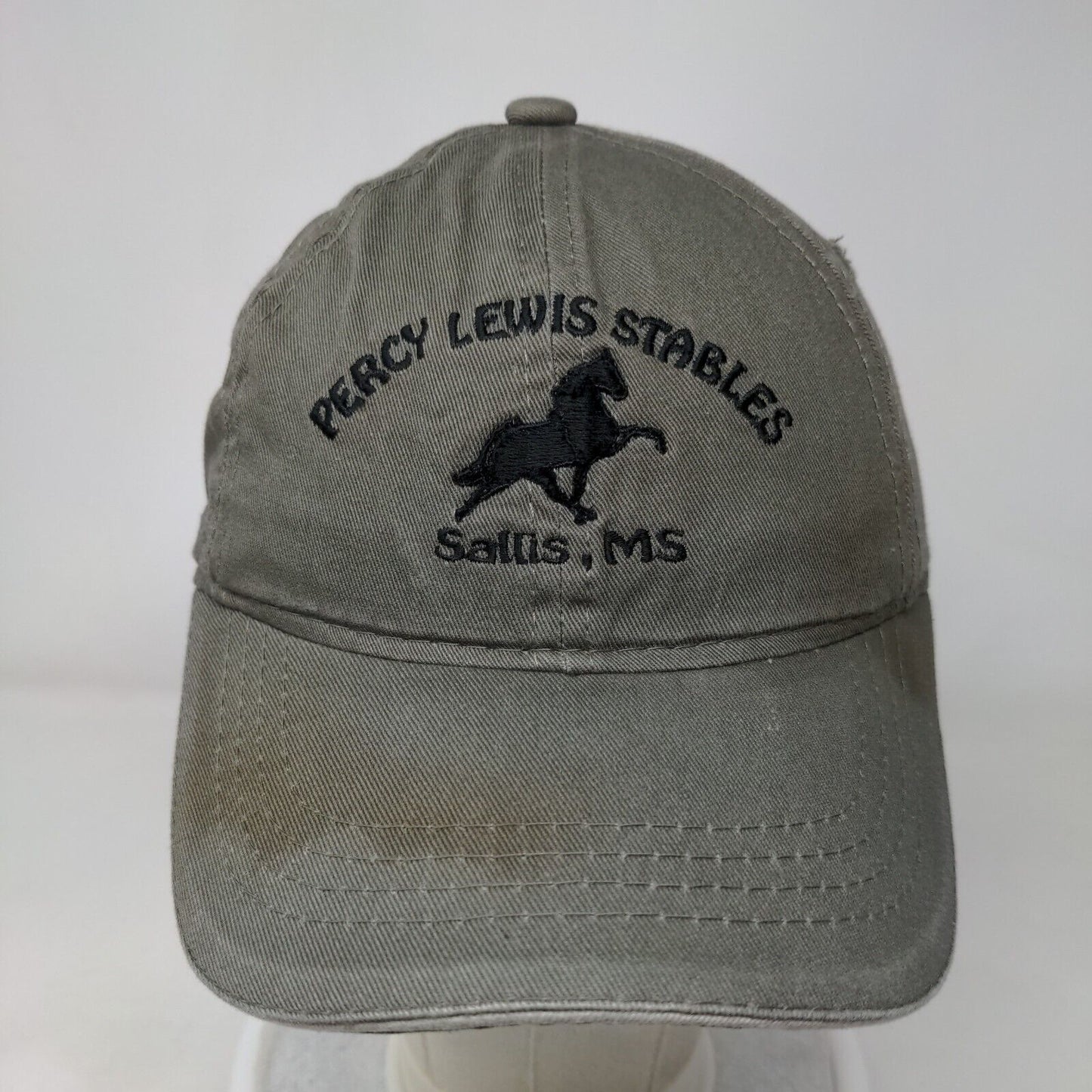 Percy Lewis Stables Horse Strapback Hat Brown OSFM Embroidered 6 Panel