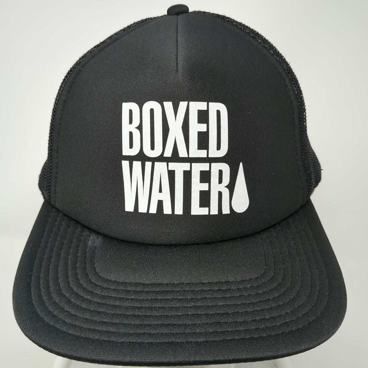 Otto Trucker Hat Black One Size Boxed Water Graphic Mesh Back Snapback Foam