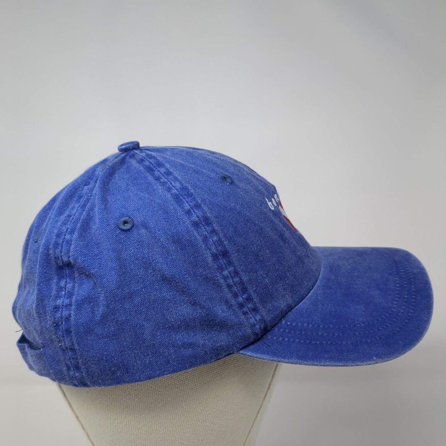 Bonaire Strapback Hat Blue One Size Adjustable Embroidered Solid Ahead