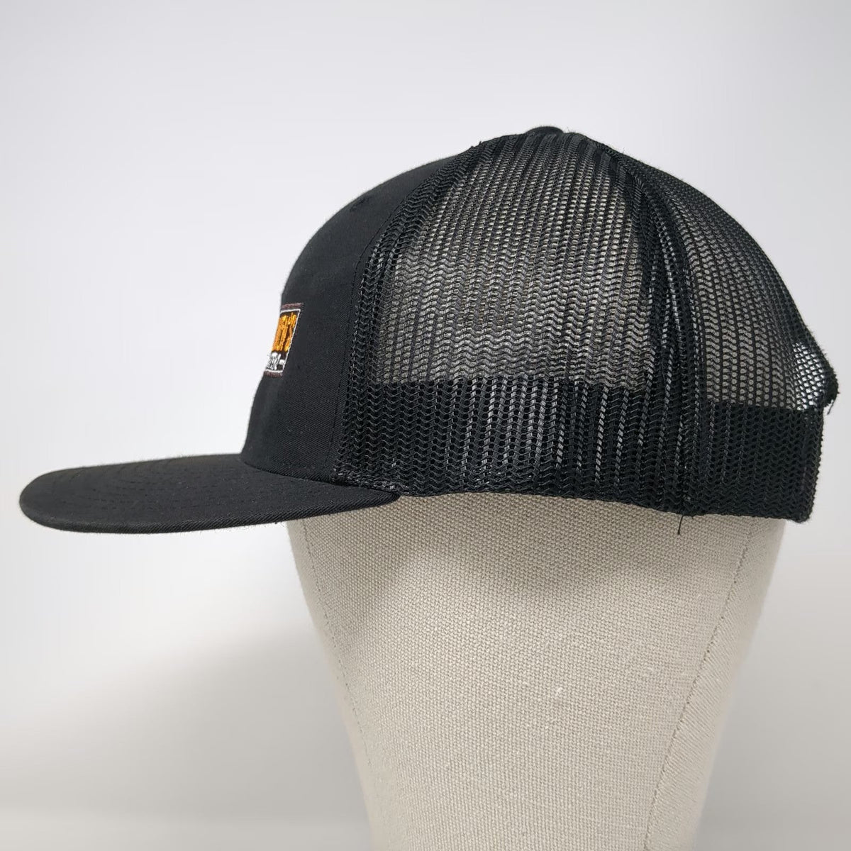 Richardson Trucker Hat Black One Size Bay Area Sportsmen's Hunters Mesh Patch