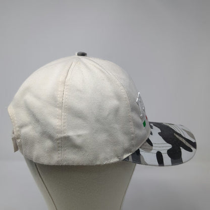 Beige Italia Baseball Cap One Size Camo Bill Strapback Hat Italy Flag Embroidery