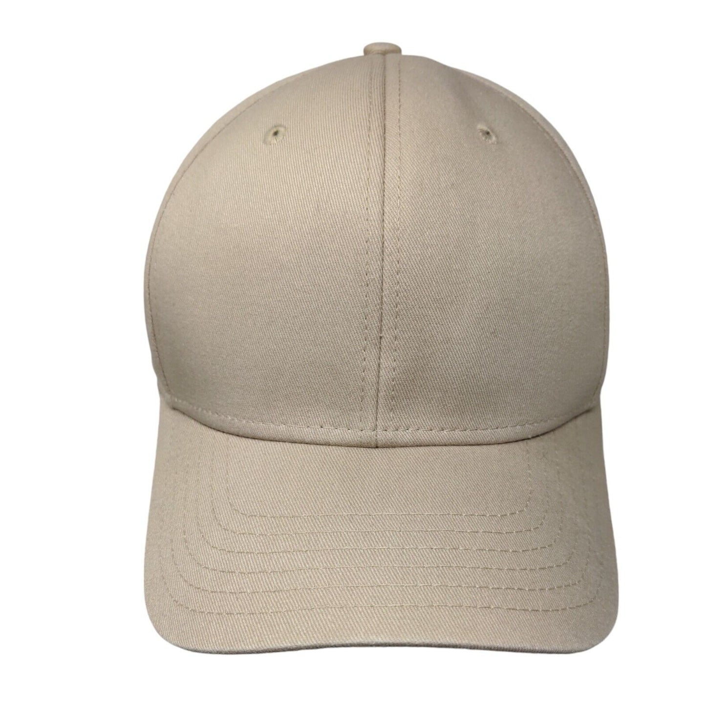 Unbranded Slideback Hat Tan One Size Adjustable Vented Holes Breathable Blank