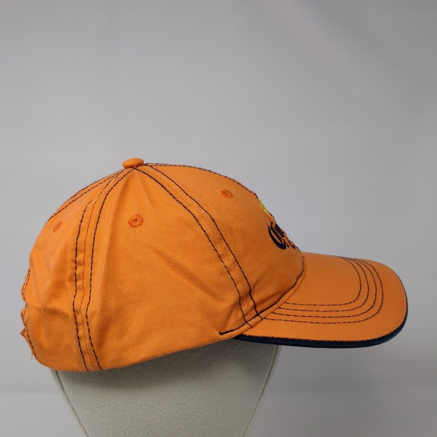 Corona Extra Strapback Hat Orange One Size Adjustable Embroidered 6 Panel Cotton