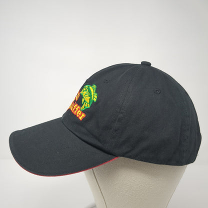 Fish Sniffer Slideback Hat Black One Size Adjustable Embroidered Outdoor