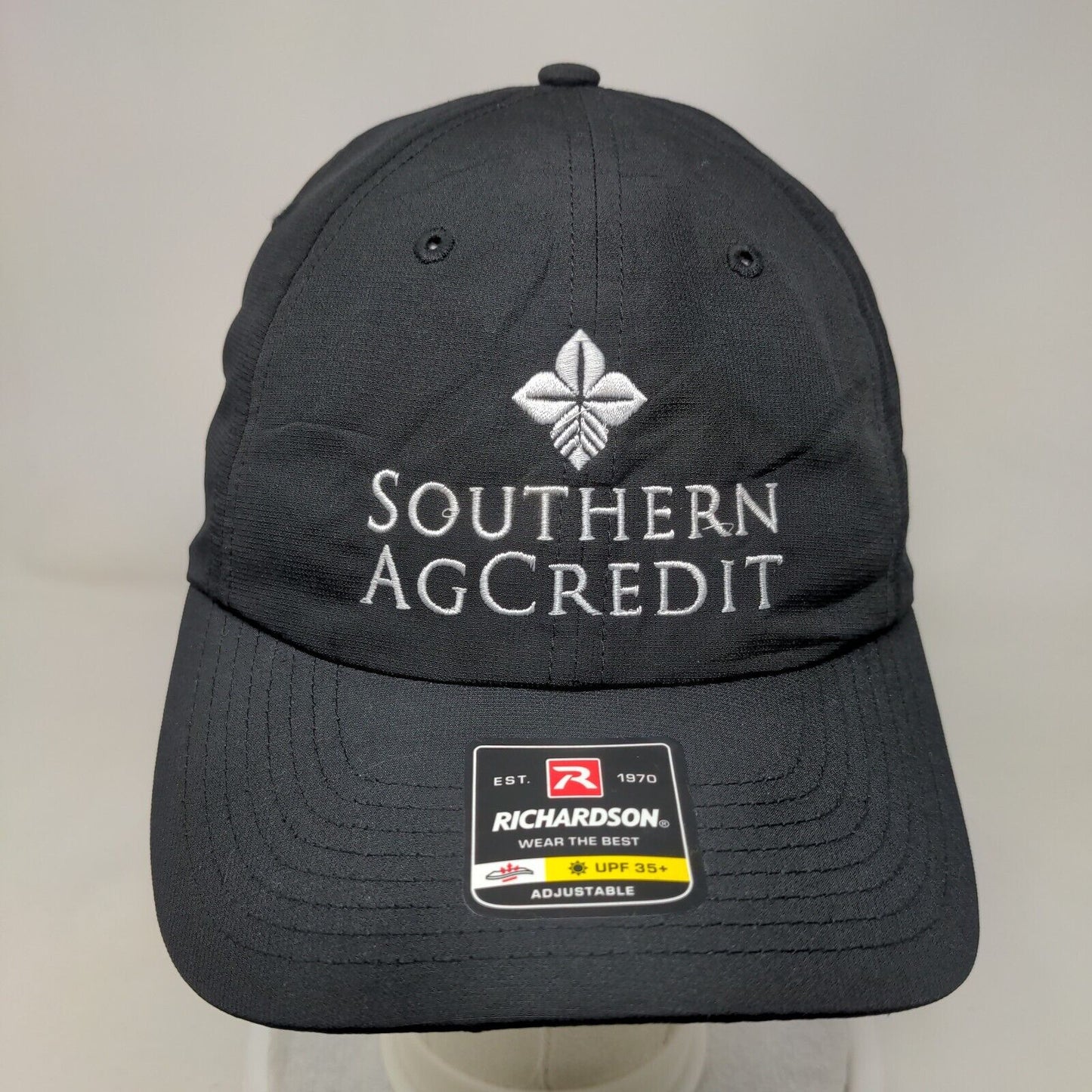 Southern AgCredit Strapback Hat Black One Size Richardson UPF 35+