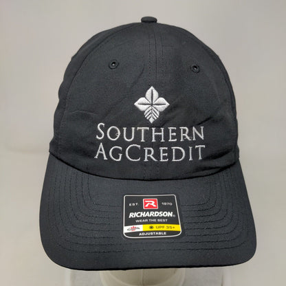 Southern AgCredit Strapback Hat Black One Size Richardson UPF 35+