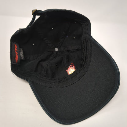 Fire Slideback Hat Black One Size Adjustable Embroidered Otto 6 Panel