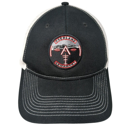 Overland Armament Snapback Trucker Hat Black One Size Mesh Back
