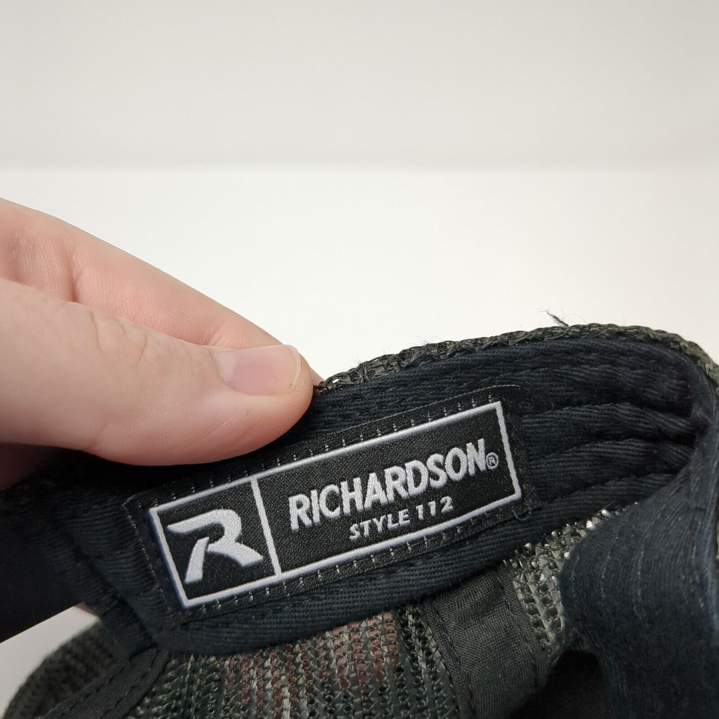 RF Snapback Trucker Hat Black One Size Adjustable Mesh Back Richardson