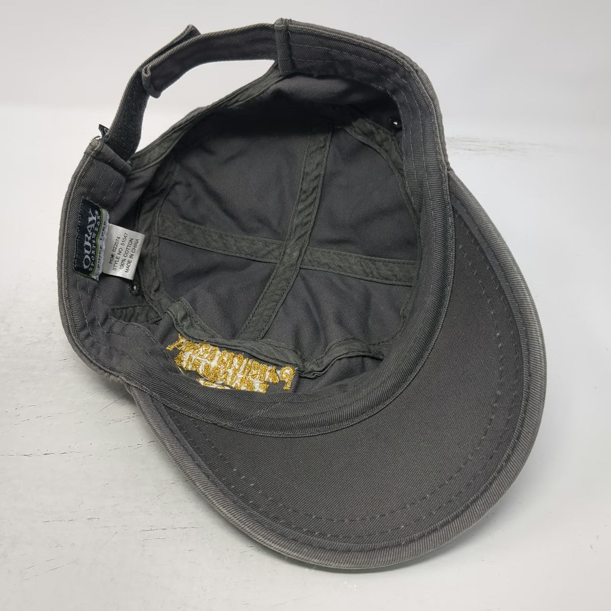 Ouray Army Cap Gray One Size Parchers Resort California 1921 Hat Adjustable