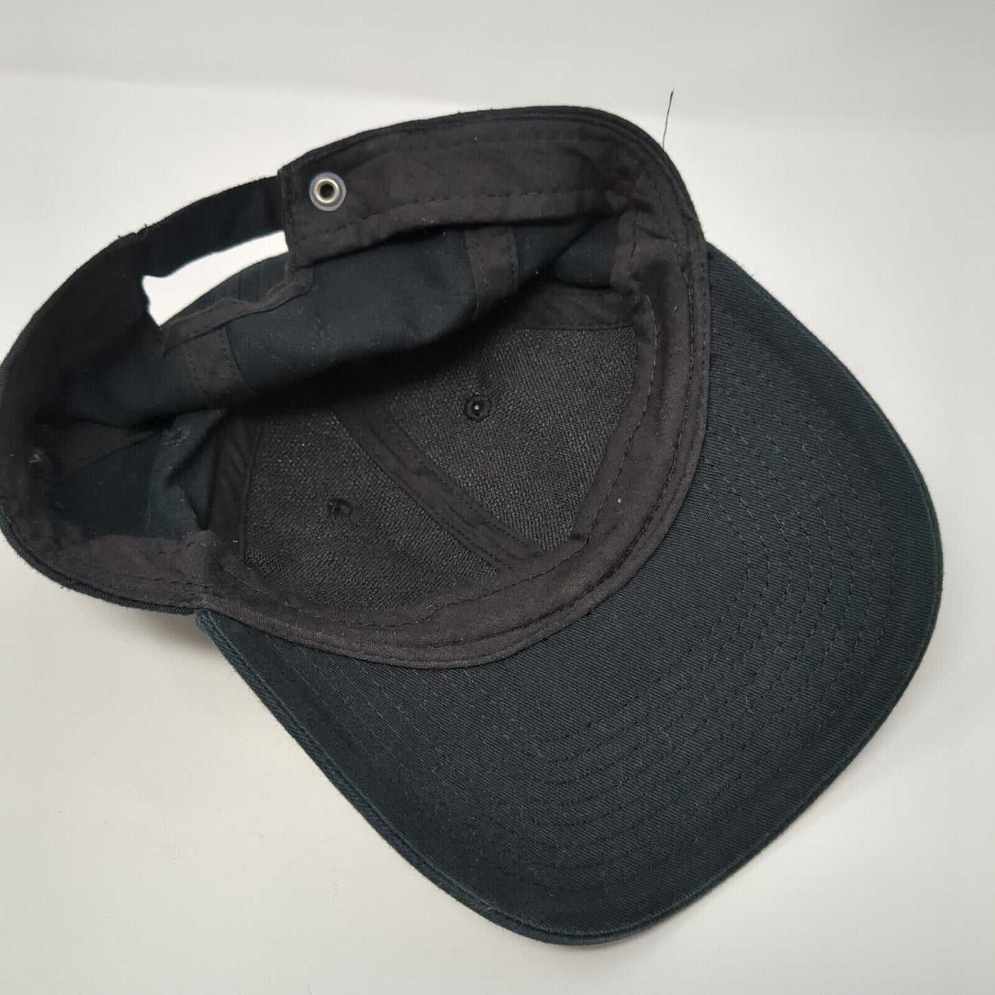 Unbranded Slideback Hat Black One Size Solid Adjustable Blank 6 Panel