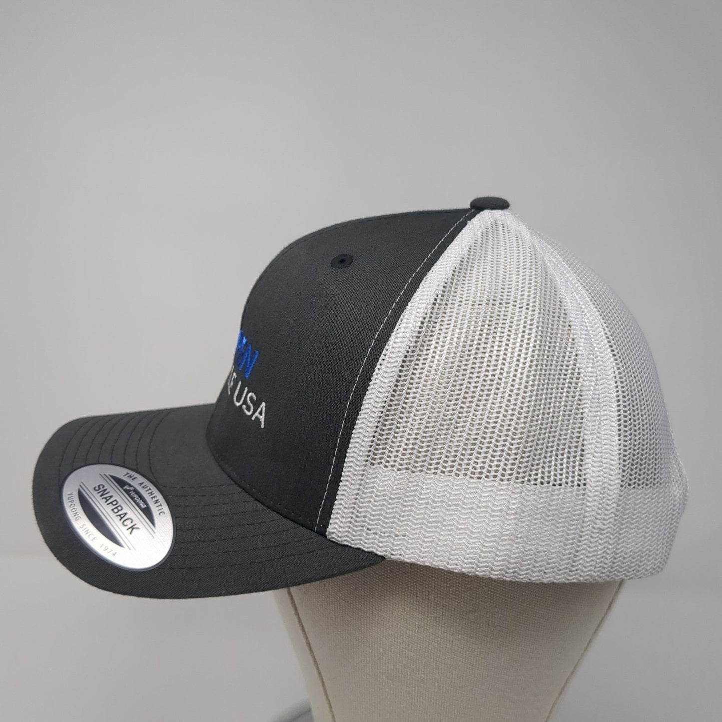 Eupen Cable USA Snapback Trucker Hat Gray One Size Mesh Back Yupoong