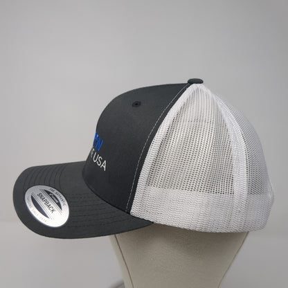 Eupen Cable USA Snapback Trucker Hat Gray One Size Mesh Back Yupoong