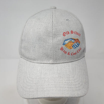 Old School Heat & Cool LLC Strapback Hat Gray One Size Adjustable 6 Panel